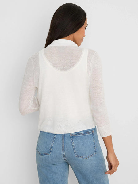 NIC+ZOE Featherknit Collared Cardigan