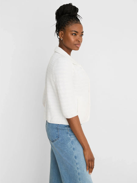 NIC+ZOE Elbow Sleeve Textured Knit Jacket