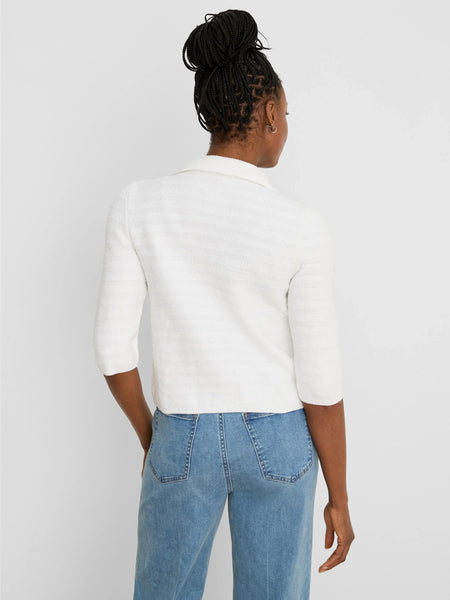 NIC+ZOE Elbow Sleeve Textured Knit Jacket