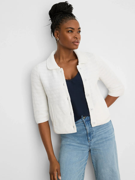NIC+ZOE Elbow Sleeve Textured Knit Jacket
