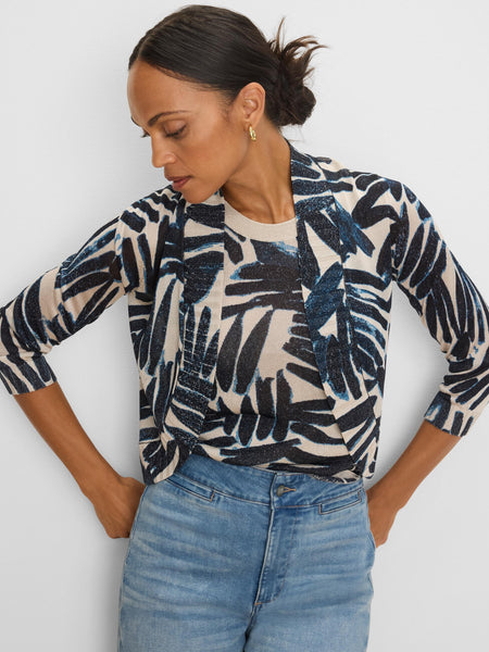 NIC+ZOE Painted Palms Bolero Cardigan