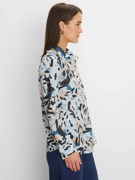 NIC+ZOE Garden Shade Cotton Crinkle Shirt