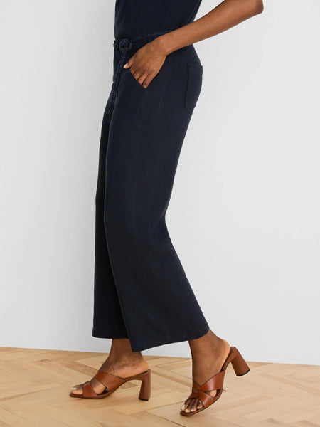 NIC+ZOE Eliot Wide Leg Linen Belted Crop Pant