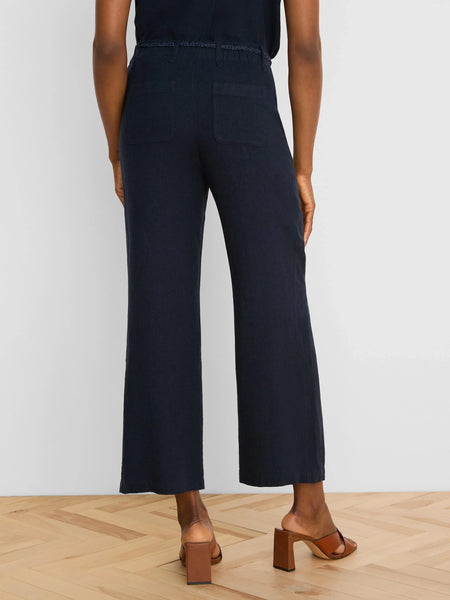 NIC+ZOE Eliot Wide Leg Linen Belted Crop Pant