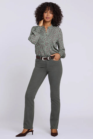 NYDJ Marilyn Straight in Olive