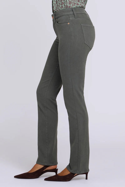NYDJ Marilyn Straight in Olive