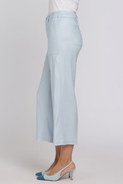 NYDJ Wide Leg Linen Crop Pants