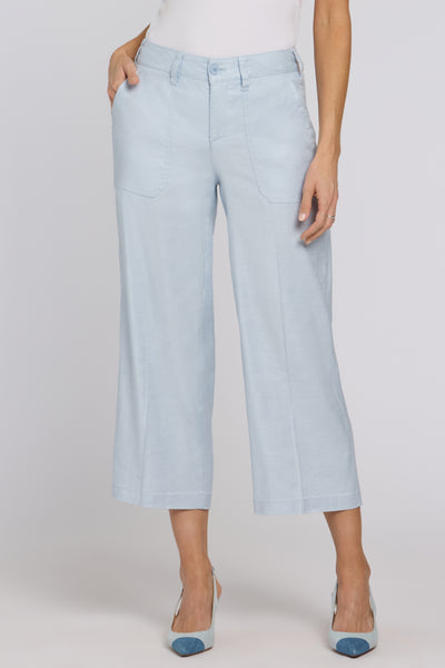 NYDJ Wide Leg Linen Crop Pants