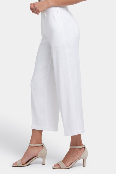 NYDJ Wide Leg Linen Crop Pants