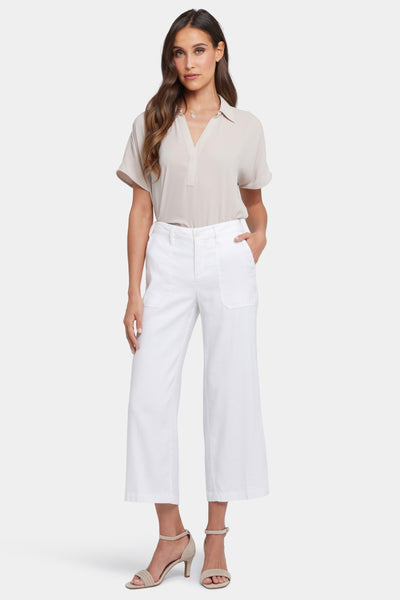NYDJ Wide Leg Linen Crop Pants