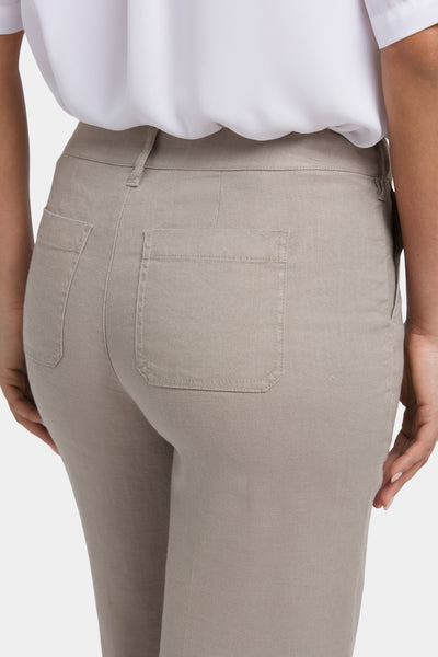 NYDJ Wide Leg Linen Crop Pants