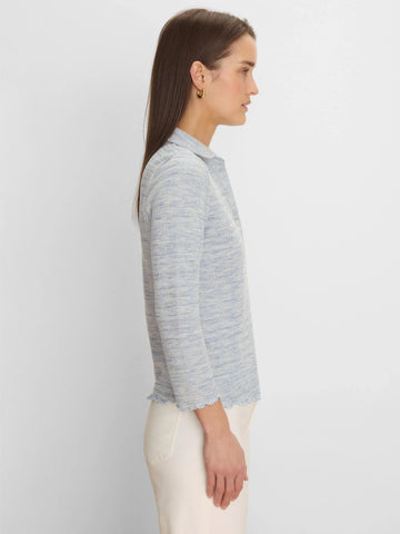 NIC+ZOE Elbow Sleeve Spacedye Polo