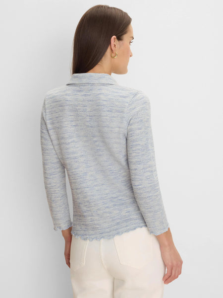 NIC+ZOE Elbow Sleeve Spacedye Polo