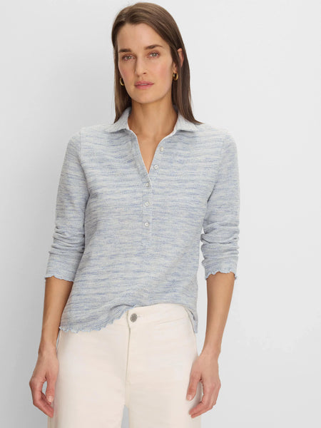 NIC+ZOE Elbow Sleeve Spacedye Polo