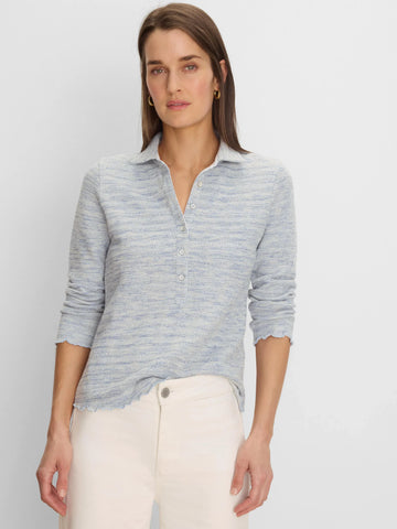 NIC+ZOE Elbow Sleeve Spacedye Polo