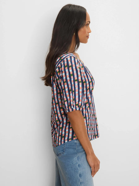 NIC+ZOE Reef Stripe V-Neck Tee