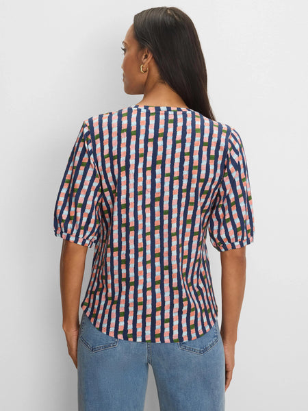 NIC+ZOE Reef Stripe V-Neck Tee