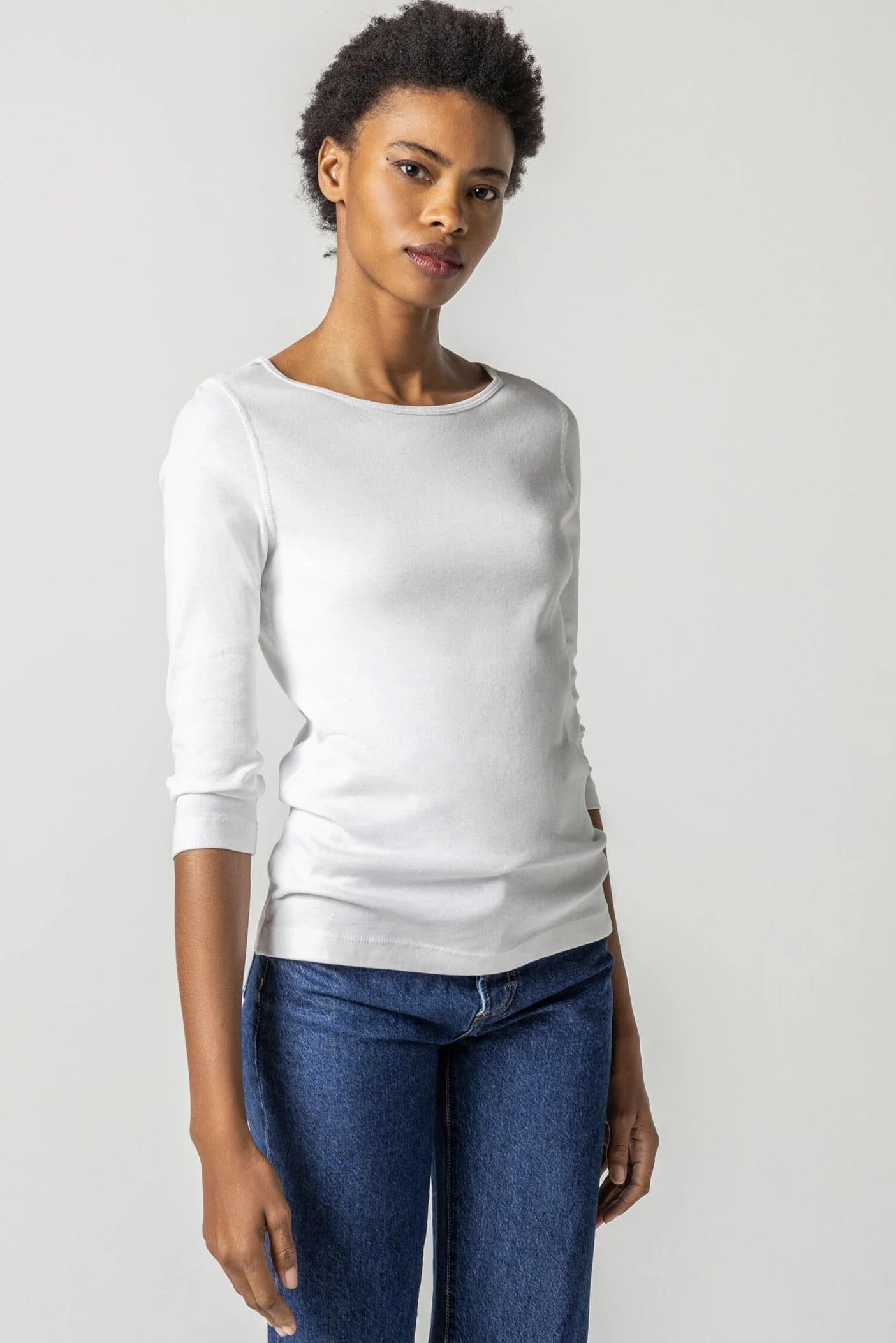 (取寄) リラ P レディース ロング スリーブ ボタン ダウン ティー Lilla P women Long Sleeve Button Down Tee White Relaxed Button Down Tee – Lilla P