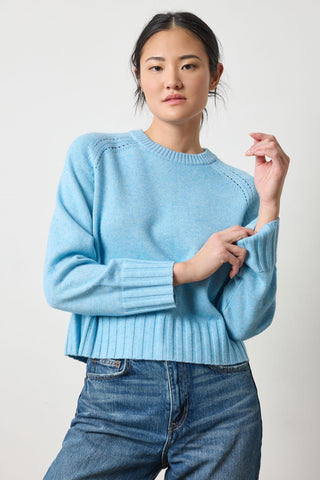 Lilla P Saddle Sleeve Crewneck Sweater