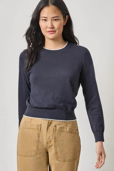 Lilla P Picot Edge Crewneck Sweater