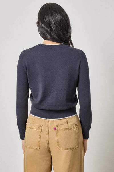 Lilla P Picot Edge Crewneck Sweater