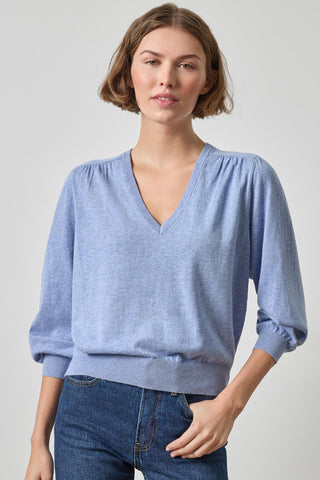 Lilla P V-Neck Blouson Sweater