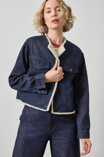 Lilla P Sherpa Lined Jean Jacket