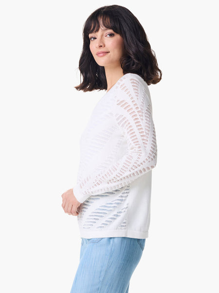 NIC+ZOE Placed Pointelle Sweater