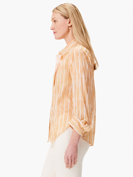 NIC+ZOE Watercolor Stripe Girlfriend Shirt