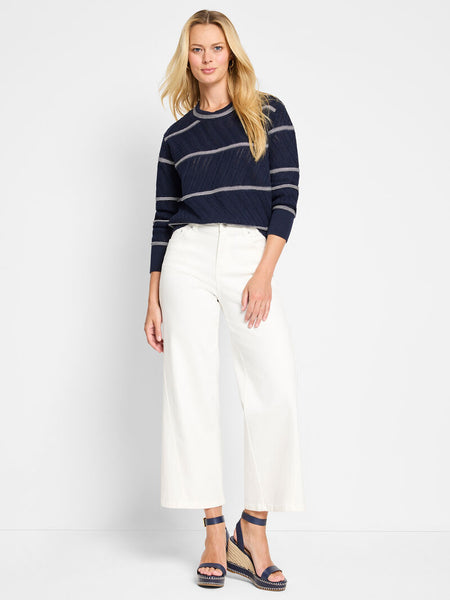 NIC+ZOE Pointelle Stripe Sweater