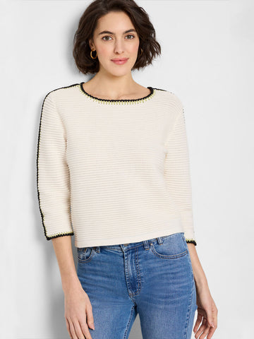 NIC+ZOE Ottoman Stitched Sweater