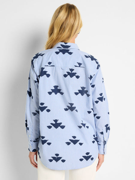 NIC+ZOE Stamped Stripe Woven Shirt