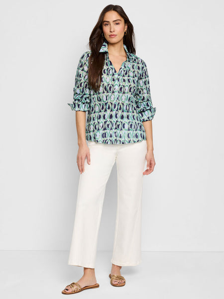 NIC+ZOE Ikat Rings Tucked Shirt