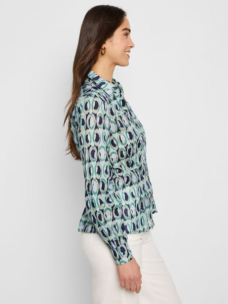 NIC+ZOE Ikat Rings Tucked Shirt