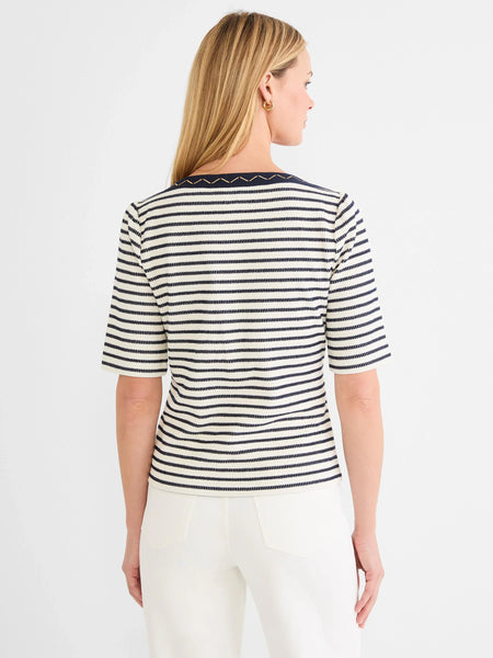 NIC+ZOE Embroidered Boatneck Top
