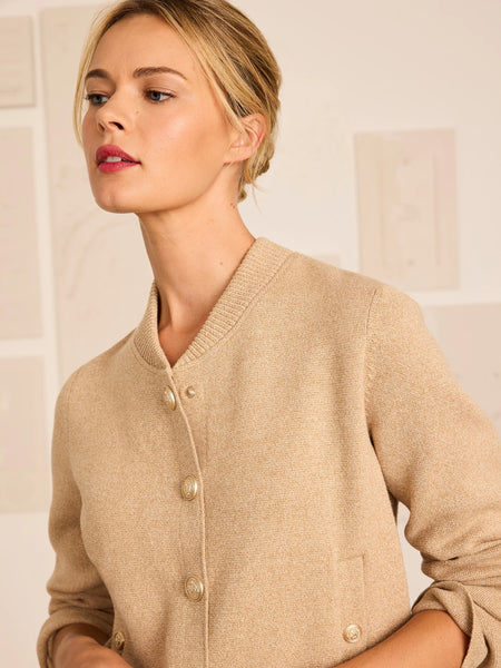 NIC+ZOE Knit Bomber Snap Jacket