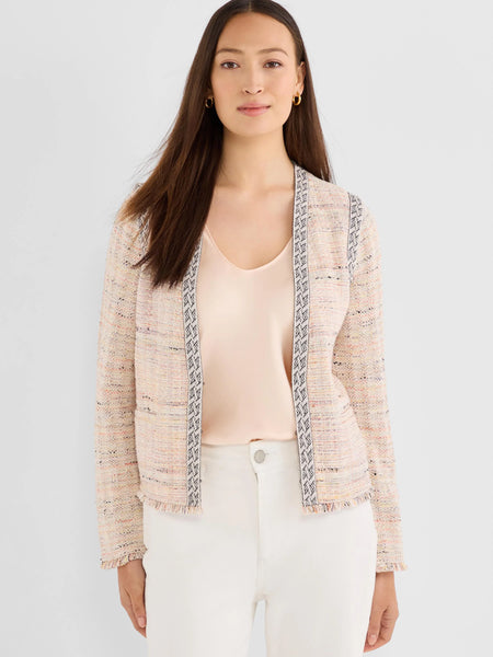 NIC+ZOE Contrast Trim Knit Jacket