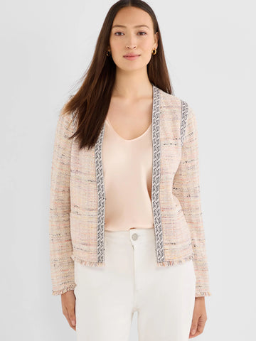 NIC+ZOE Contrast Trim Knit Jacket
