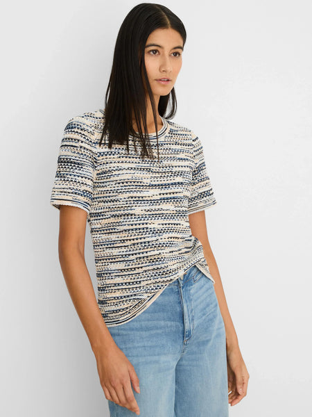 NIC+ZOE Spacedye Tuck Stitch Sweater