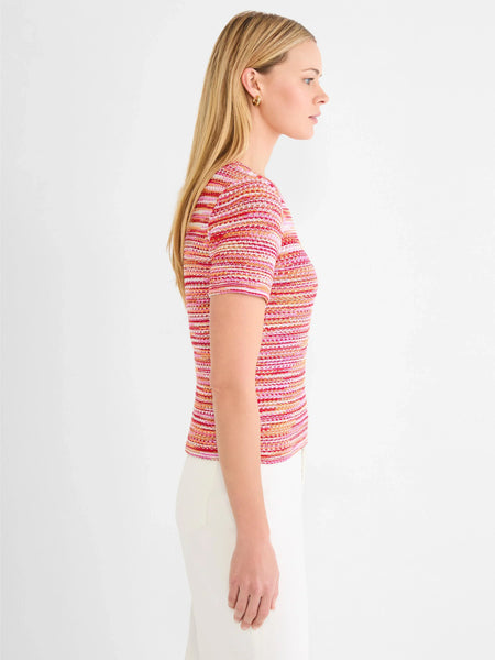 NIC+ZOE Spacedye Tuck Stitch Sweater