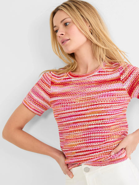 NIC+ZOE Spacedye Tuck Stitch Sweater