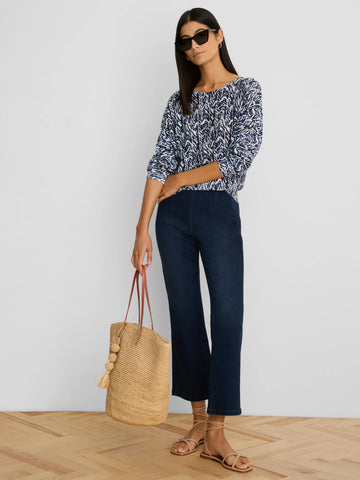 NIC+ZOE Indigo Crosshatch Sweater