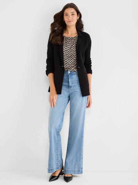 NIC+ZOE Lacy Diamonds Day Gloss Woven Tee
