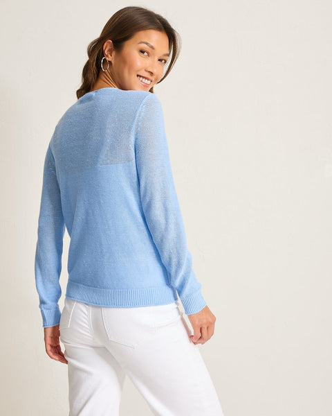 Tommy Bahama Linen Long Sleeve V-Neck