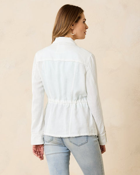 Tommy Bahama Two Palms Linen Raw-Edge Utility Jacket