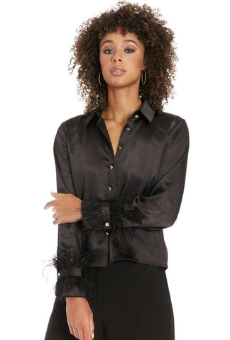 Feather Cuff Top