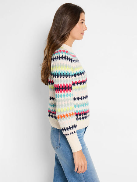 NIC+ZOE Pattern Waffle Stitch Sweater