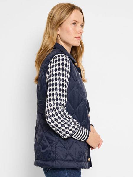 NIC+ZOE Knit Trim Puffer Vest