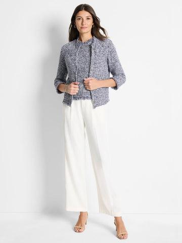 NIC+ZOE Mixed Knit Sweater Jacket