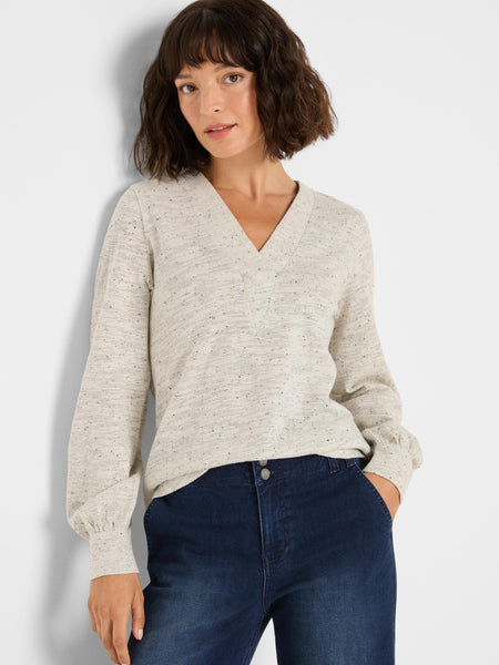 NIC+ZOE Downton Sparkle Nep Knit Top